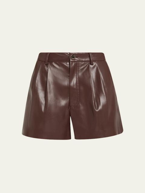 Alice + Olivia Conry Vegan Leather Trouser Shorts