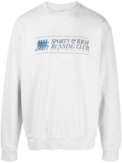 Sporty & Rich logo-print crew-neck sweatshirt
