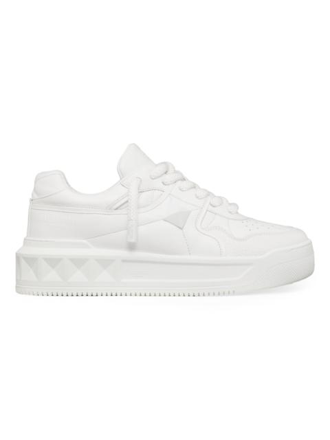 Valentino Men's One Stud XL Nappa Leather Low Top Sneakers - White