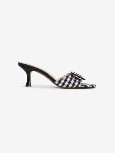 For Love & Lemons Eloise Gingham Buckle Mule