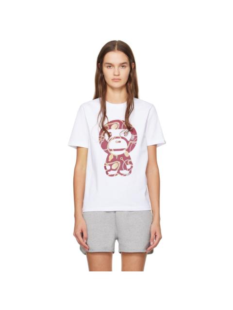 A BATHING APE® White Jewels Big Baby Milo T-Shirt