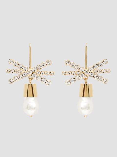 Erdem PEARL AND CRYSTAL BOW EARRING