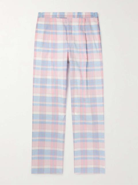 Thom Browne Straight-Leg Checked Cotton-Twill Suit Trousers