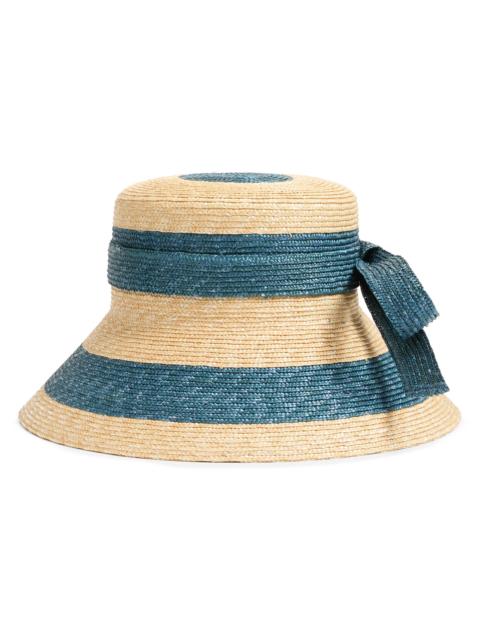 Valentino Men's VLogo Signature Straw Bucket Hat - Natural Blue