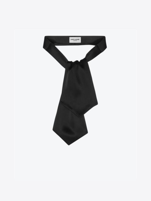 SAINT LAURENT small ascot tie in silk satin