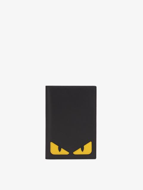 FENDI Black leather passport cover