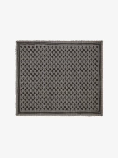 Alexander McQueen Biker Skull Scarf in Black/ivory