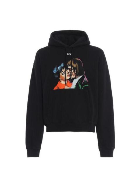 Off-White OFF-WHITE Kiss Over Printed Hoodie Black