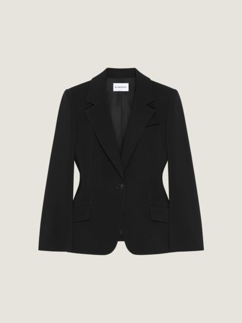 Givenchy SINGLE-BREASTED JACKET IN CREPE CADY