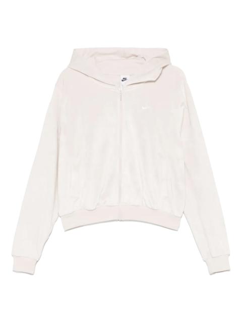 Nike Sportswear Chill Knit Loose Velour Full-zip Hoodie "Light Orewood Brown / Sail"