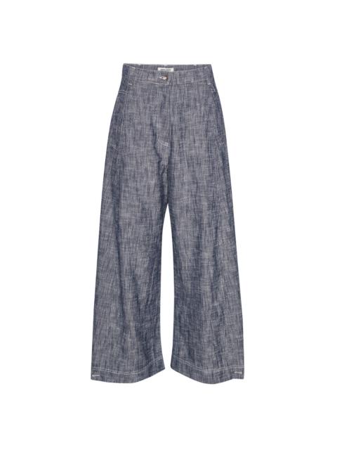 HENRIK VIBSKOV POST DENIM PANTS - BLUE WHITE BLUR