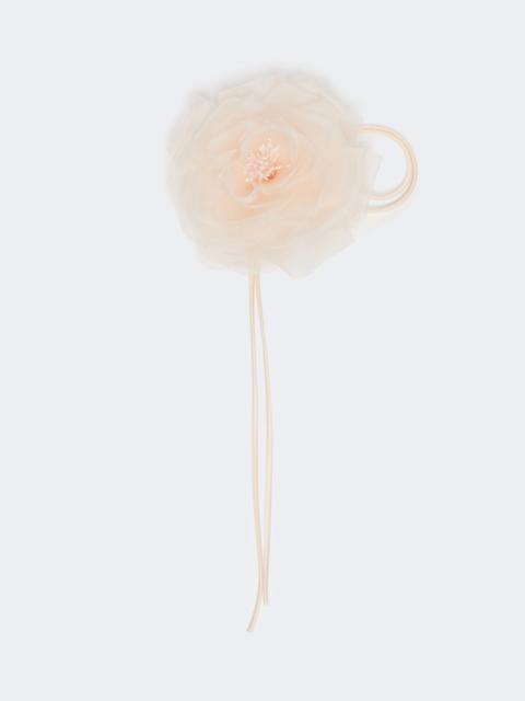 Max Mara Silk chiffon flower brooch - PINK