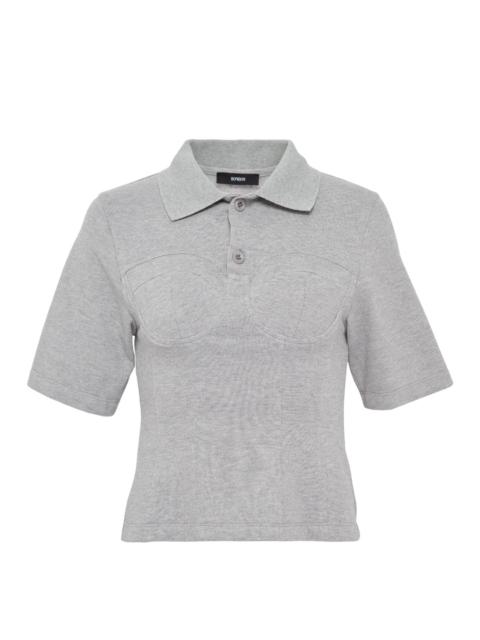 BONBOM Half Sleeve Corset Pique T-Shirt