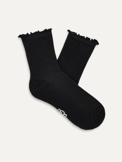UGG ® Women's Karsyn Lettuce Edge Sock Cotton Blend in Black