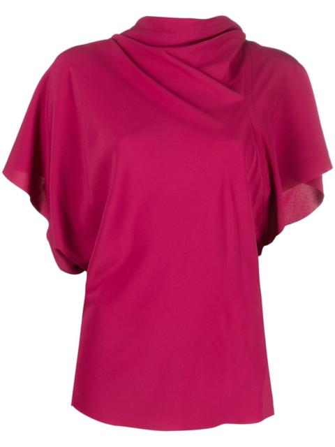 Rick Owens asymmetric draped blouse