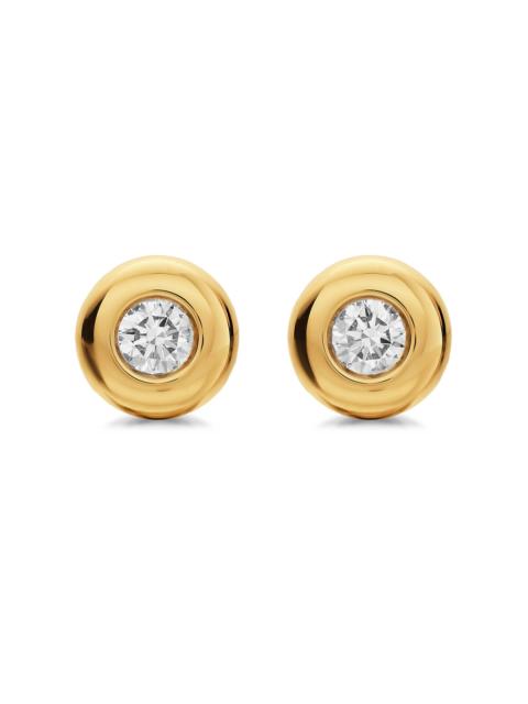 DAVID YURMAN Women's Bezel Set Stud Earrings in 18K Yellow Gold with Diamonds, 6.4MM - Gold Diamond