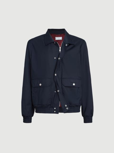 Brunello Cucinelli Bonded silk and virgin wool outerwear jacket