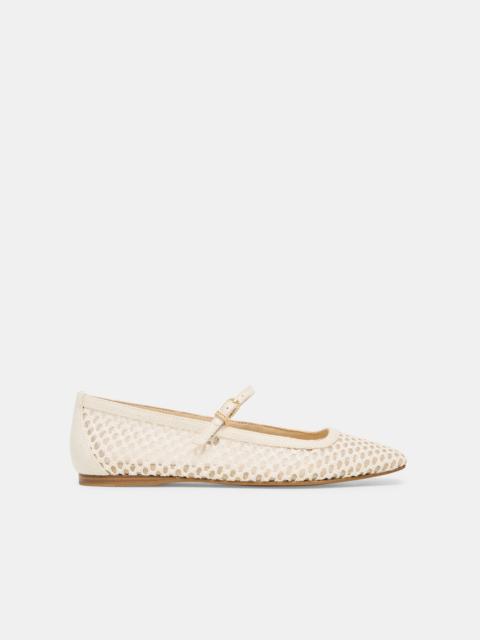 dolce vita REYES BALLET FLATS WHITE WOVEN RAFFIA