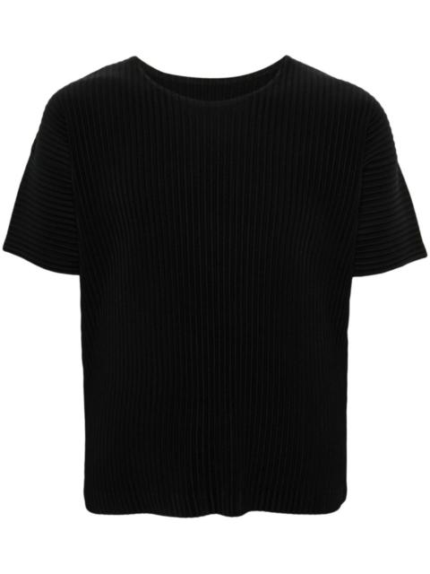 Black Basics Plissé T-Shirt