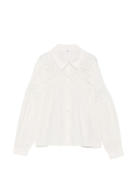 ba&sh Roseannie lace-panelled ruffled blouse