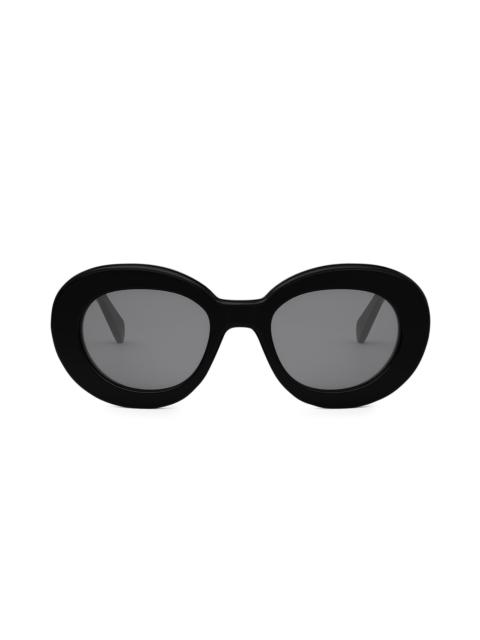 CELINE Men's Triomphe 42MM Round Sunglasses - Black