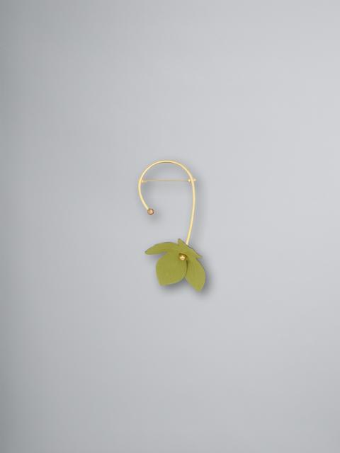 Marni GOLD-TONE METAL FLORA BROOCH