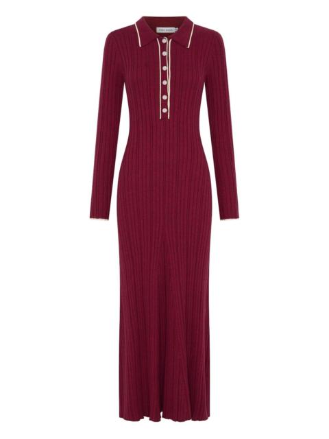 ANNA QUAN Angelina ribbed polo-neck dress