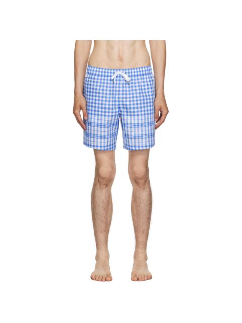 Blue Check Swim Shorts