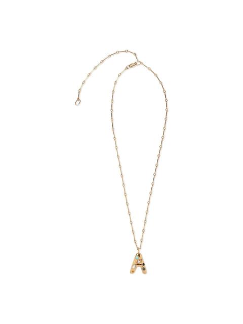 LIZZIE FORTUNATO Confetti Letter stone-embellished necklace