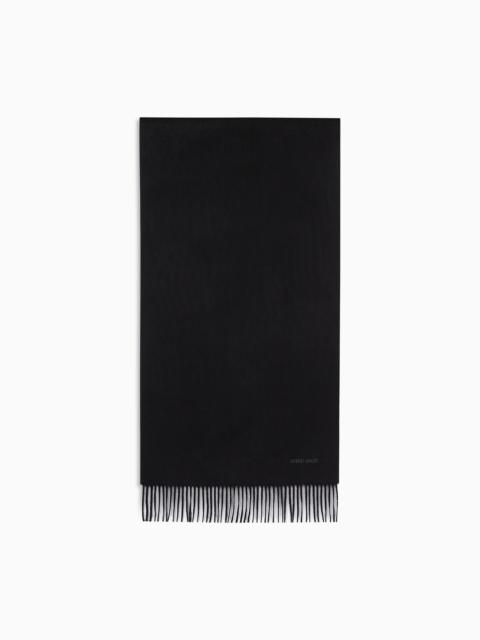 GIORGIO ARMANI Cashmere stole with fringing