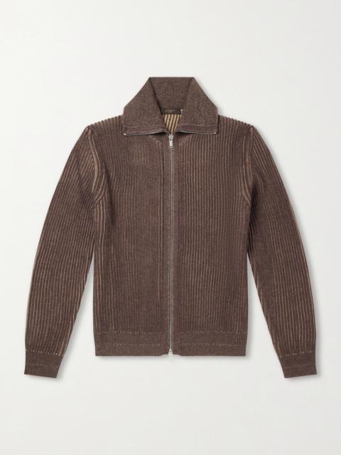 SLOWEAR Turtleneck Ribbed Virgin Wool Sweater