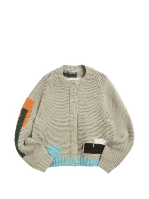 YMC colour-block cardigan