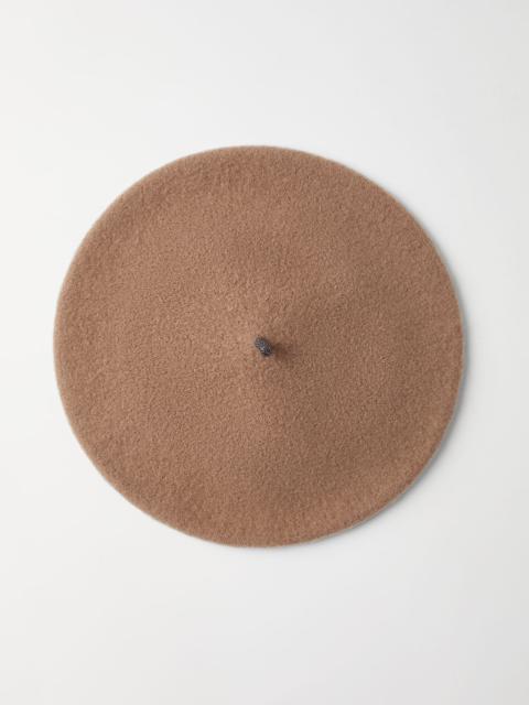 Brunello Cucinelli Wool beret with Precious detail