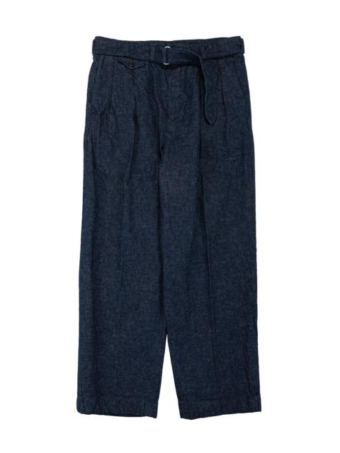 KAPTAIN SUNSHINE Cotton Linen Denim Riviera Trousers Indigo