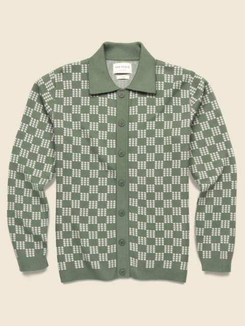 FAR AFIELD Zig Criss Cross Cardigan - Green