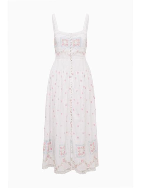 LoveShackFancy Cerys Embroidered Cotton Maxi Dress