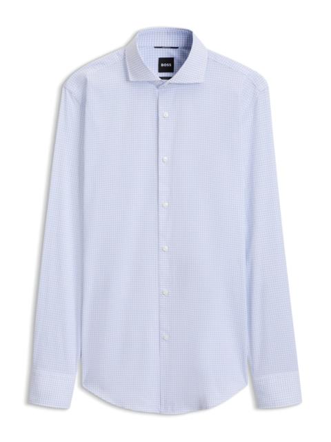 BOSS SLIM-FIT CHECKED SHIRT IN PERFORMANCE STRETCH