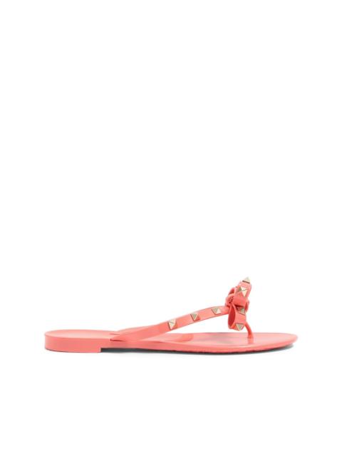 Valentino Rockstuds bow flip-flops