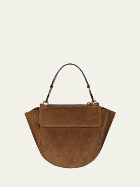WANDLER Hortensia Mini Suede Top-Handle Bag