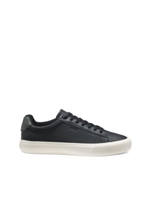 BOSS leather lace-up sneakers