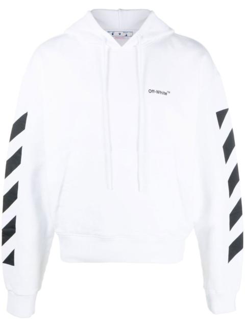 Off-White Diag-stripe cotton hoodie
