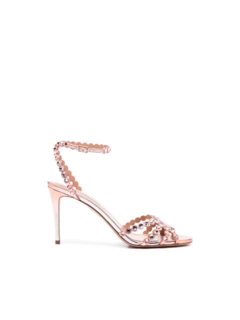AQUAZZURA Tequila scalloped embellished sandals