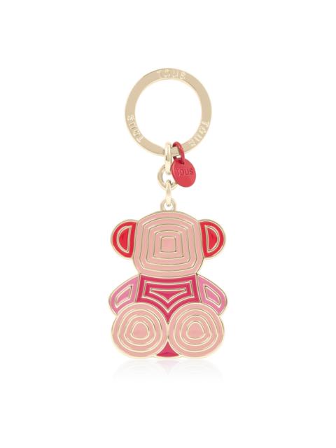 TOUS Red and gold-colored Key ring Bold Bear Lines