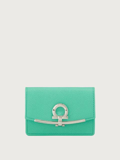FERRAGAMO GANCINI BUSINESS CARD HOLDER