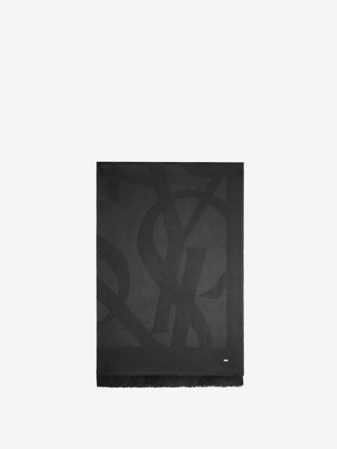 SAINT LAURENT YSL 모노그램-패턴 스카프