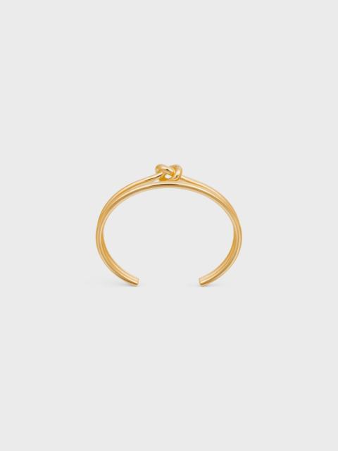 CELINE Knot Double Cuff in Brass with Gold Finish