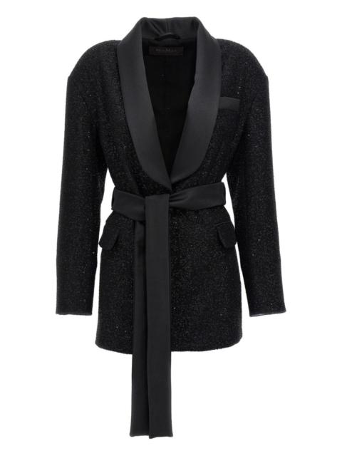 PAU Wool-blend jacket with micro-sequins