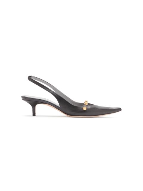 BALENCIAGA Midnight City Slingback Leather Pumps