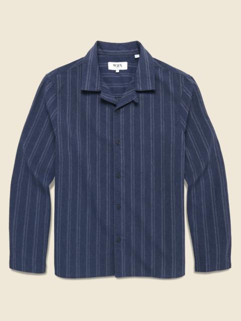 Wax London Corey Wide Stripe Shirt - Navy