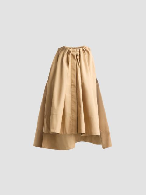 CO Women's Gathered High-Low tton Poplin Top - Camel